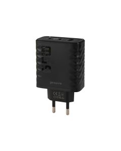 Зарядний пристрій Proove Speed Surge Gan 65W (1USB + 2USB-C) Чорний (Black)