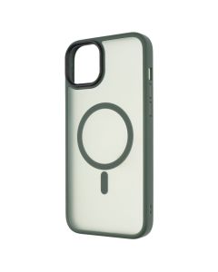 Чехол накладка для iPhone 15 Plus WAVE Matte Insane MagSafe Зеленый