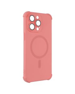 Чехол накладка для iPhone 15 Pro Max Silk Touch с MagSafe Оранжевый (Персиковый)