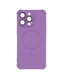 Чехол накладка для iPhone 15 Pro Max Silk Touch с MagSafe Фиолетовый (Purple)