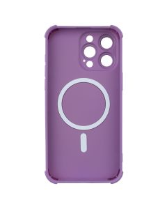 Чехол накладка для iPhone 15 Pro Max Silk Touch с MagSafe Фиолетовый (Purple)