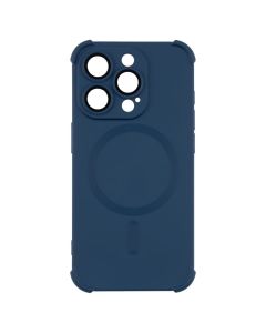 Чохол накладка для iPhone 15 Pro Silk Touch with MagSafe Синя (Blue)