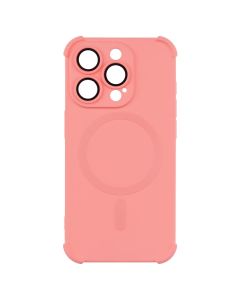 Чехол-накладка для iPhone 15 Pro Silk Touch с технологией MagSafe Оранжевый (Персик)