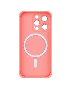 Чехол-накладка для iPhone 15 Pro Silk Touch с технологией MagSafe Оранжевый (Персик)