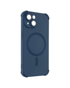 Чохол накладка для iPhone 15 Silk Touch with MagSafe Синя (Blue)