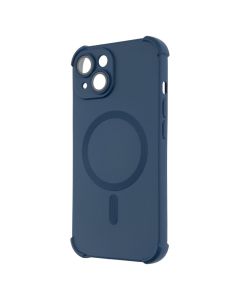 Чохол накладка для iPhone 15 Silk Touch with MagSafe Синя (Blue)