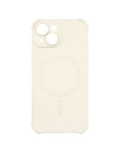 Чохол накладка для iPhone 15 Silk Touch with MagSafe Біла (White)