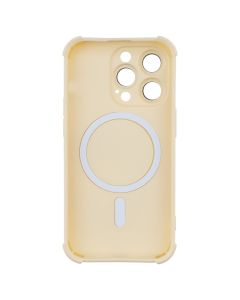 Чехол накладка для iPhone 14 Pro Silk Touch с MagSafe Белый (White)