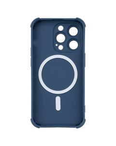 Чохол-накладка для iPhone 14 Pro Silk Touch с технологией MagSafe, синего цвета (Blue).