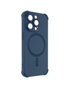 Чохол-накладка для iPhone 14 Pro Silk Touch с технологией MagSafe, синего цвета (Blue).