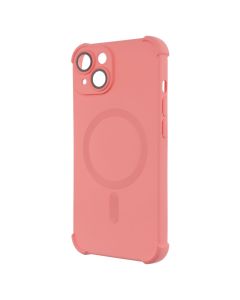 Чохол-накладка для iPhone 14 Silk Touch с технологией MagSafe Оранжевый (Персик)