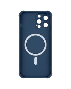 Чехол-накладка для iPhone 13 Pro Max Silk Touch с технологией MagSafe, синий (Blue).