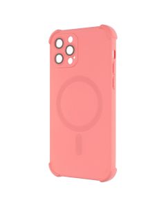 Чехол-накладка для iPhone 12 Pro Silk Touch с технологией MagSafe Оранжевый (Персик)