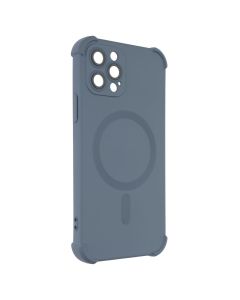 Чехол-накладка для iPhone 12 Pro Silk Touch с технологией MagSafe Серый (Grey)
