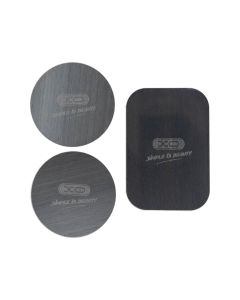 Пластини для автотримача XO Y2 Set (2 Circles+1 Squares) Iron 3 шт Чорні (Black)