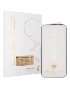 Защитное стекло для iPhone 14 Pro/15/16 Landi Ultra+ Corning Glass 3D Черное (Black)