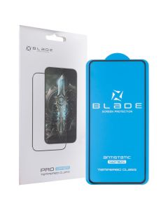 Защитное стекло для Samsung A52 Blade Antistatic Full Glue Черное (Black)