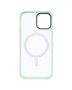 Чехол накладка для iPhone 12/12 Pro TPU+PC Металлические кнопки с MagSafe Цветной Зелёный (Мятный)