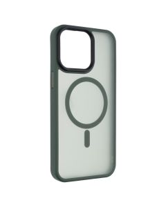 Чохол-накладка для iPhone 15 Pro Max TPU+PC с металлическими кнопками с технологией MagSafe, цвет Зеленый (Green)