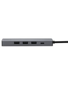 USB хаб Proove Iron Link 5in1 Type-C (3 USB3.0 + Type-C + RJ45) Сірий (Grey)