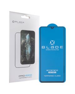 Захисне скло для Samsung A22/M32 Blade Antistatic Full Glue Чорне (Black)