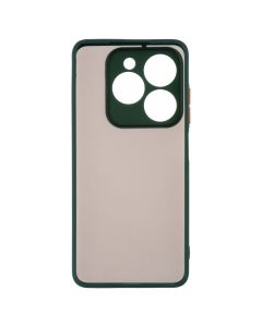 Чехол накладка для TECNO Spark 20/20C/Go 2024/POP 8/Infinix Hot 40i Матовое морозное Зеленое (Темно-зеленое)