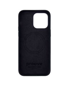 Чехол накладка для iPhone 14 Pro Max Proove Silicone Case с магнитным кольцом Чёрный (Black)