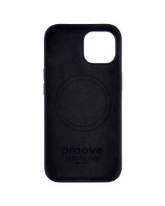 Чехол-накладка для iPhone 15 Proove Silicone Case с магнитным кольцом Черный (Black)