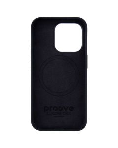 Чехол накладка для iPhone 15 Pro Proove Silicone Case with Magnetic Ring Черный (Black)