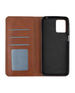 Чехол-кейс для Motorola G14 DM Book Case Leather Коричневый (Темно-коричневый)