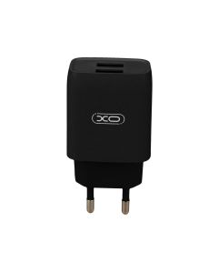 Зарядное устройство XO L57 (2USB) 2.4A + кабель Micro-USB Черный (Black)