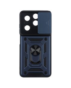 Чохол накладка для TECNO Spark 20/20C/GO 2024/POP 8/Infinix Hot 40i Camshield Serge Ring Синя (Blue)