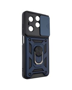 Чохол накладка для TECNO Spark 20/20C/GO 2024/POP 8/Infinix Hot 40i Camshield Serge Ring Синя (Blue)