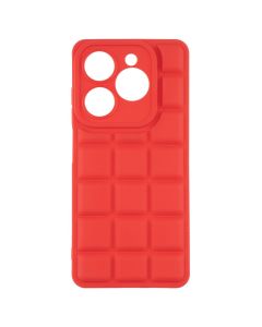 Чохол накладка для Infinix Hot 40i Quadrate Case Червона (Red)