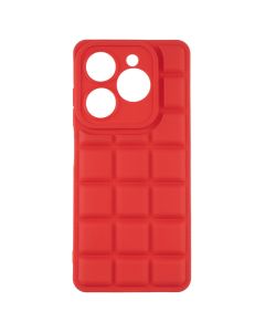 Чохол накладка для Infinix Smart 8 Quadrate Case Червона (Red)