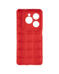 Чохол накладка для Infinix Smart 8 Quadrate Case Червона (Red)