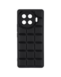 Чохол накладка для TECNO Spark 20 Pro Plus Quadrate Case Чорна (Black)