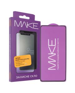 Защитное стекло для Infinix Smart 8 Plus/8 Pro MakeFuture Черное (Black)