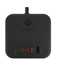 Мережевий фільтр Baseus PowerCombo Cube Power Strip (3 AC + 2 USB + 2 USB-C) 30W 1.5м Чорний (Black)