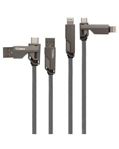 USB-кабель Gelius Twister GP-UCN004 4в1 USB-C/Type-C к Type-C/Lightning 60W 1.2м Серый (Grey)