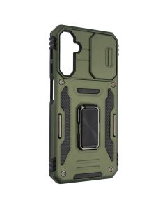 Чехол накладка для Samsung A24 Camshield Army Ring Зелёный (Green)