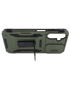 Чехол накладка для Samsung A24 Camshield Army Ring Зелёный (Green)