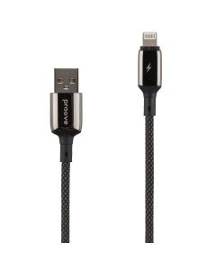 USB кабель Proove Dense Metal Lightning 2.4A 1м Чорний (Black)