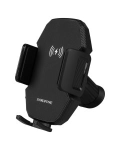 Автотримач Borofone BH213 Air Outlet 15W з бездротовою зарядкою Чорний (Black)