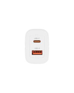 Зарядное устройство XO L130 (1USB + 1USB-C) PD&QC3.0 30W 3A + кабель Type-C to Type-C Белый (White)