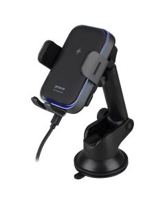 Автотримач Proove Triple Clamp Pro 15W з бездротовою зарядкою Сірий (Metal Grey)