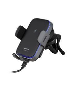 Автотримач Proove Triple Clamp Pro 15W з бездротовою зарядкою Сірий (Metal Grey)