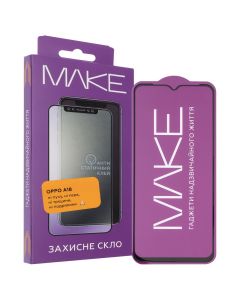 Захисне скло для Oppo A18 MakeFuture Чорне (Black)