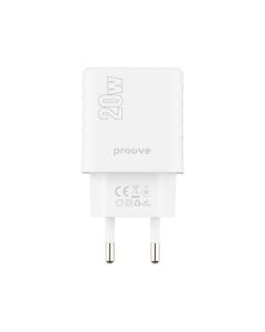 Зарядное устройство Proove Speed Surge Gan 20W (1USB-C + 1USB) Белый (White)