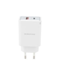 Зарядний пристрій Borofone BN16 (1USB + 1USB-C) 45W Білий (White)